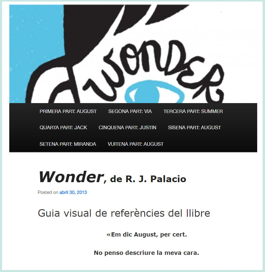 Wonder: Guia visual de referències del llibre