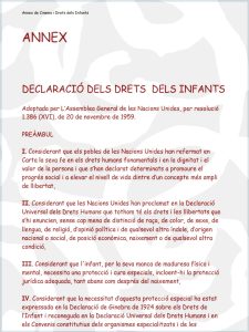 Declaració dels Drets dels Infants